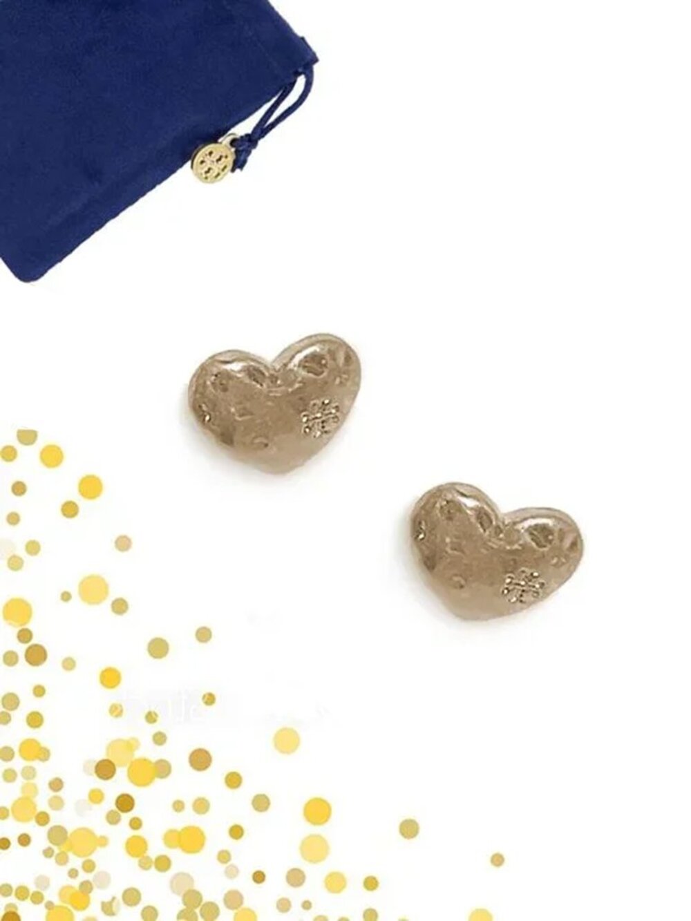 Tory Burch Heart Stud Earrings NWOT